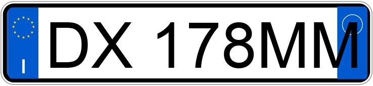 Numer rejestracyjny DX178MM posiada ALFA ROMEO MiTo