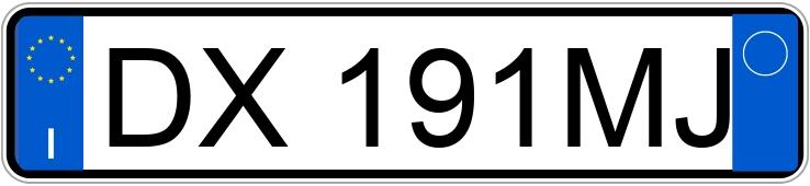 Numer rejestracyjny DX191MJ posiada SUZUKI Swift