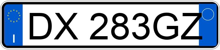 Numer rejestracyjny DX283GZ posiada FIAT Panda 2a serie