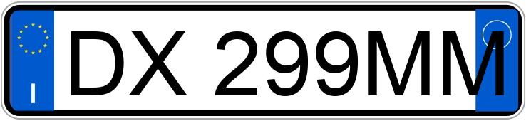 Numer rejestracyjny DX299MM posiada FIAT Panda 2a serie