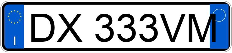 Numer rejestracyjny DX333VM posiada ALFA ROMEO 147 2a serie