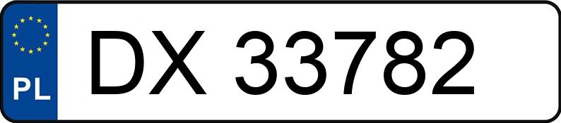 Numer rejestracyjny DX 33782 posiada TOYOTA AURIS - DX33782