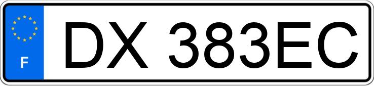 Numer rejestracyjny DX383EC posiada PEUGEOT 208
