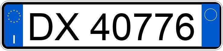 Numer rejestracyjny DX40776 posiada Fiat Panda