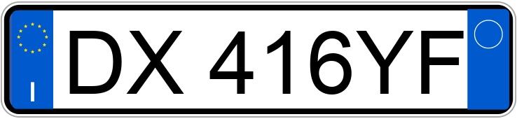 Numer rejestracyjny DX416YF posiada FIAT Panda 2a serie