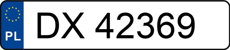 Numer rejestracyjny DX 42369 posiada SKODA OCTAVIA RS - DX42369 Numer rejestracyjny DX 42369 posiada SKODA OCTAVIA RS - DX42369