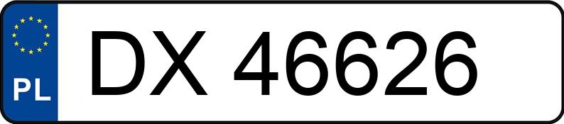 Numer rejestracyjny DX 46626 posiada AUDI RS 6 AVANT - DX46626