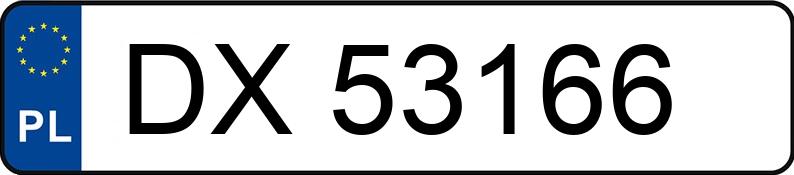 Numer rejestracyjny DX 53166 posiada TOYOTA YARIS - DX53166