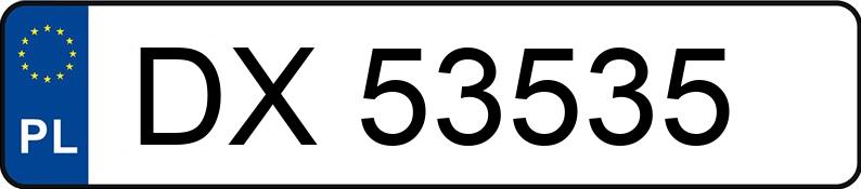 Numer rejestracyjny DX 53535 posiada FORD FOCUS - DX53535