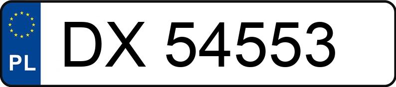 Numer rejestracyjny DX 54553 posiada NISSAN JUKE - DX54553