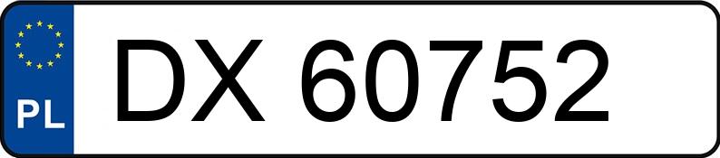 Numer rejestracyjny DX 60752 posiada AUDI Q3 - DX60752