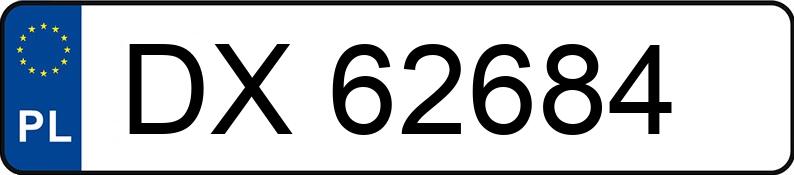 Numer rejestracyjny DX 62684 posiada SUZUKI GRAND VITARA - DX62684