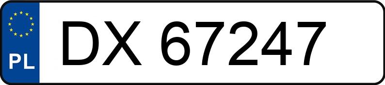 Numer rejestracyjny DX 67247 posiada FORD FOCUS - DX67247