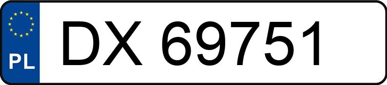 Numer rejestracyjny DX 69751 posiada SKODA SCALA - DX69751