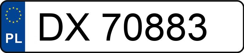 Numer rejestracyjny DX 70883 posiada FORD FIESTA - DX70883