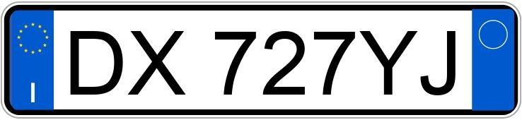 Numer rejestracyjny DX727YJ posiada LANCIA Ypsilon 2a serie