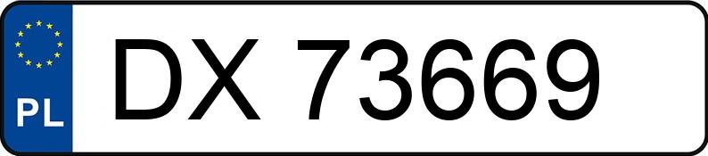 Numer rejestracyjny DX 73669 posiada MITSUBISHI ASX 1.6 MR`13 E6 Inform 2WD - DX73669