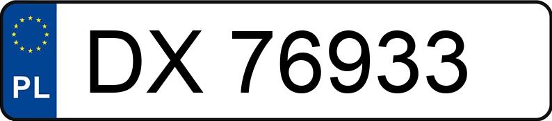 Numer rejestracyjny DX 76933 posiada FORD KUGA - DX76933