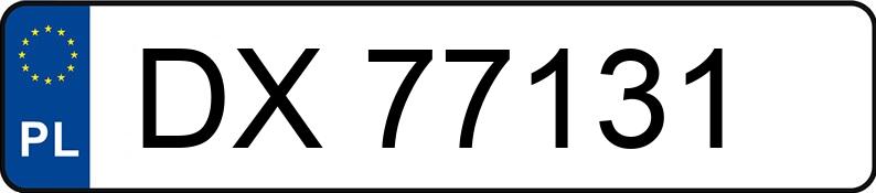 Numer rejestracyjny DX 77131 posiada MAZDA 6 - DX77131