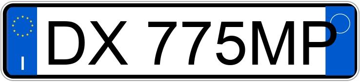 Numer rejestracyjny DX775MP posiada BMW Serie 3