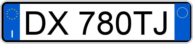 Numer rejestracyjny DX780TJ posiada FIAT Multipla 2a serie