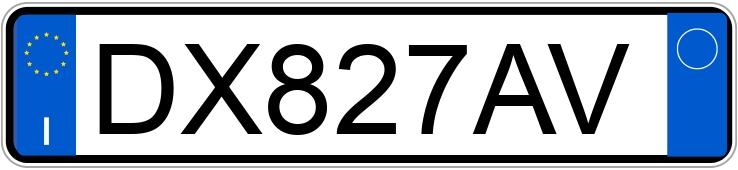 Numer rejestracyjny DX827AV posiada ABARTH 500