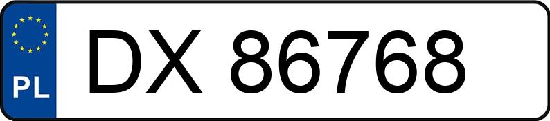 Numer rejestracyjny DX 86768 posiada RENAULT SANDERO - DX86768