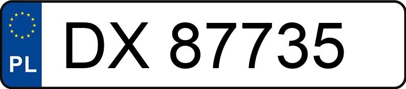 Numer rejestracyjny DX 87735 posiada RENAULT LAGUNA - DX87735