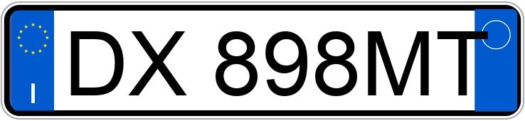 Numer rejestracyjny DX898MT posiada FIAT Punto 3a serie Numer rejestracyjny DX898MT posiada FIAT Punto 3a serie