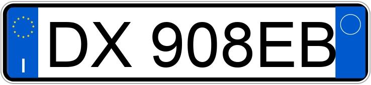 Numer rejestracyjny DX908EB posiada Fiat 500