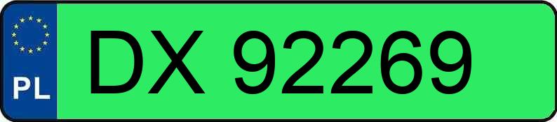 Numer rejestracyjny DX 92269 posiada AUDI A6 Sportback e-tron MR`25 76kWh - DX92269