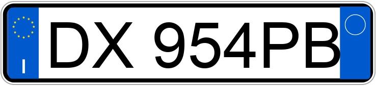 Numer rejestracyjny DX954PB posiada LANCIA Ypsilon 2a serie