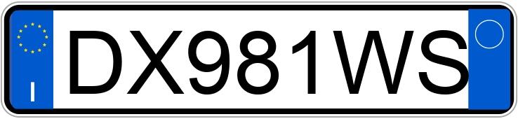 Numer rejestracyjny DX981WS posiada MITSUBISHI Colt 6a serie