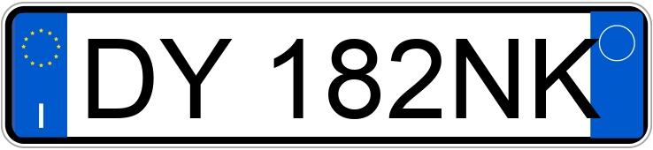 Numer rejestracyjny DY182NK posiada PEUGEOT 207