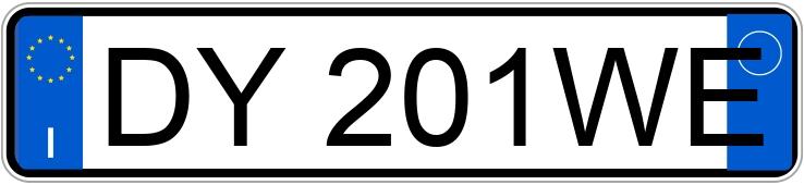 Numer rejestracyjny DY201WE posiada FIAT Panda 2a serie