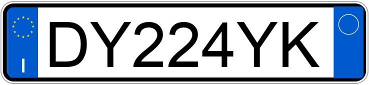 Numer rejestracyjny DY224YK posiada LANCIA Ypsilon 2a serie Numer rejestracyjny DY224YK posiada LANCIA Ypsilon 2a serie