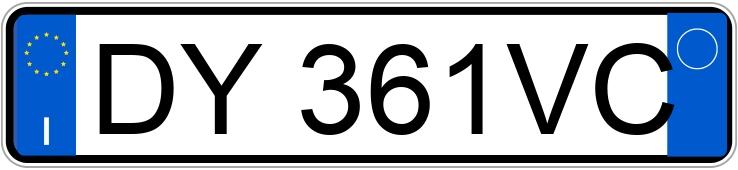 Numer rejestracyjny DY361VC posiada HONDA Jazz 2a serie 08-15