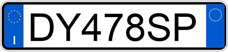 Numer rejestracyjny DY478SP posiada BMW Serie 3