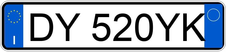 Numer rejestracyjny DY520YK posiada FIAT Panda 2a serie