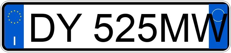 Numer rejestracyjny DY525MW posiada LANCIA Ypsilon 2a serie Numer rejestracyjny DY525MW posiada LANCIA Ypsilon 2a serie