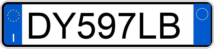 Numer rejestracyjny DY597LB posiada FERRARI California