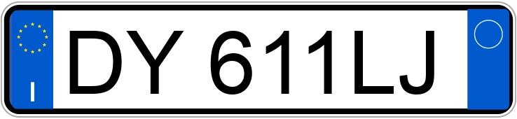 Numer rejestracyjny DY611LJ posiada PEUGEOT 207