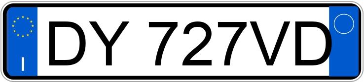 Numer rejestracyjny DY727VD posiada FIAT Panda 2a serie