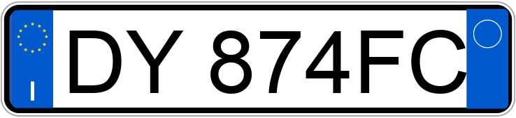 Numer rejestracyjny DY874FC posiada FORD Focus 2a serie