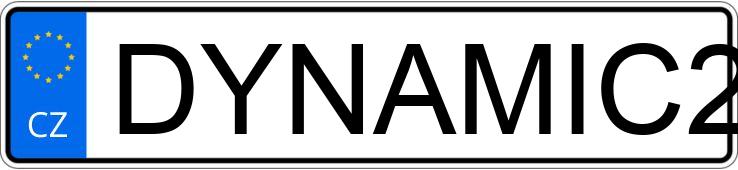 Numer rejestracyjny DYNAMIC2 posiada BMW Golf