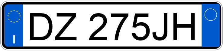 Numer rejestracyjny DZ275JH posiada LANCIA Ypsilon 2a serie