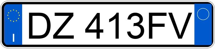 Numer rejestracyjny DZ413FV posiada FIAT Panda 2a serie