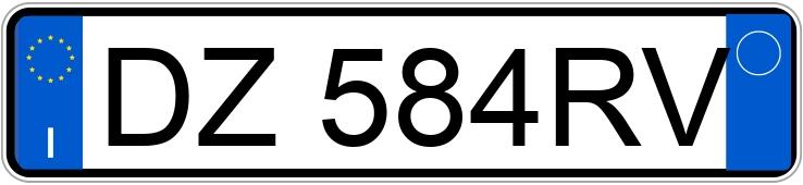 Numer rejestracyjny DZ584RV posiada FIAT 500 Numer rejestracyjny DZ584RV posiada FIAT 500