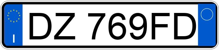 Numer rejestracyjny DZ769FD posiada FIAT Bravo 2a serie