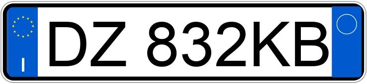 Numer rejestracyjny DZ832KB posiada BMW Serie 1